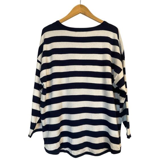 Philosophy Women's Love Heart Striped Pullover Sweater Size 1X Blue White NWT - Picture 6 of 8
